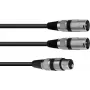 Audio kabelis XLR 3-pinu 2 x XLR 3-pinu melns Omnitronic 30225203
