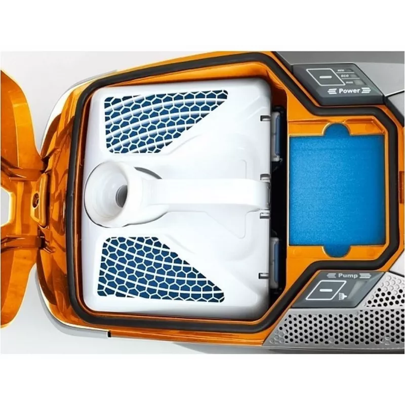 Cilindriskais putekļsūcējs THOMAS Aqua + Pet & Family 1,8 L — sausā un mitrā tīrīšana, 1700 W, oranžs/pelēks