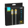 HDMI kabelis IBOX HD08 2 m, HDMI Type A tēviņš–tēviņš, HDMI 2.1, sudraba