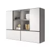 Cama living room furniture set ROCO 19 (4xRO3 + 4xRO6) Balts/Melns/Balts