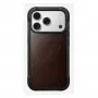 Mobilā tālruņa maciņš Nomad Rugged Leather vāciņš iPhone 17 Pro, 6,3 collas (16 cm), brūns, āda/TPU/alumīnijs