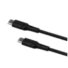 USB-C uz USB-C kabelis FIXED FIXDLS-CC12-BK, 1,2 m, 60 W jauda un dati