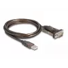 Adapteris USB 2.0 Type-A uz seriālo RS-232 D-Sub 9 pin tēviņu DeLOCK 62646