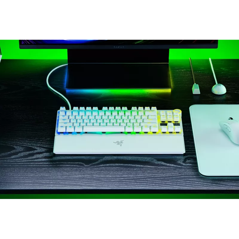 Razer Huntsman V3 Pro Tenkeyless 8KHz | Spēļu tastatūra | Vadu | ASV | Balta | Razer Analog Optical Switch Gen-2