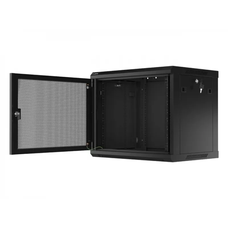 Pie sienas stiprināms plaukts LANBERG WF01-6409-23B 9U, 60 kg, IP20, 600×450×512 mm, melns