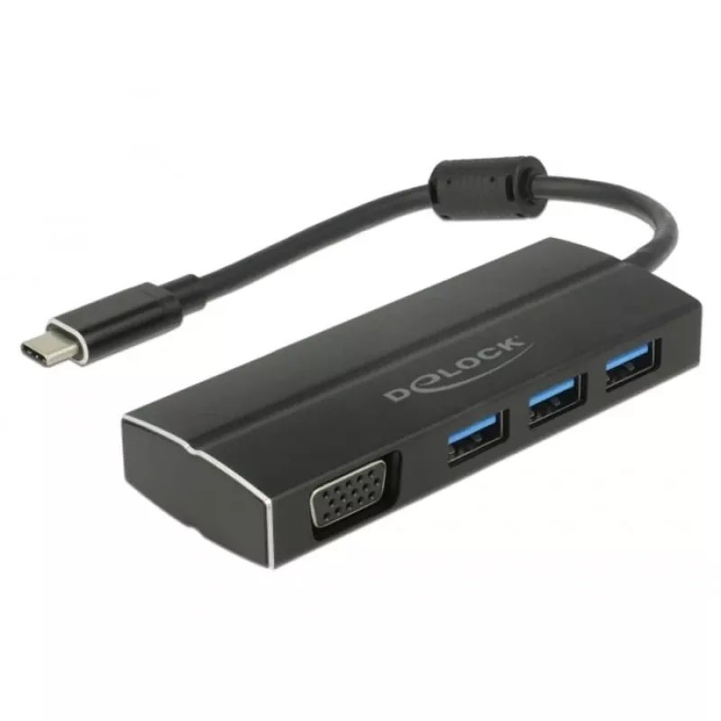 Klēpjdatora dokstacija DeLOCK 63932 USB 3.2 Gen 1 Type-C melna