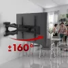 Sienas TV stiprinājums MACLEAN MC-781 ekrāniem no 66 līdz 177,8 cm (26–70 collas), slīpums -12–2°, VESA 100x100–400x400, maks. slodze 45 kg, melns