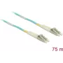 DELOCK InfiniBand / optisko šķiedru kabelis 75 m MMF OM3 2x LC – Akvamarīna krāsa