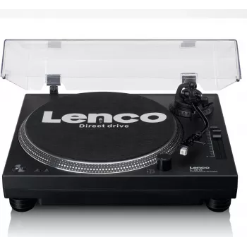 Skaņuplašu atskaņotājs Lenco LEN L-3818 melns, automātisks, alumīnija disks, USB Type-B, maiņstrāva 230V