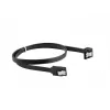 SATA III kabelis LANBERG CA-SASA-13CU-0050-BK 0,5 m, SATA 7-pin pret 7-pin, 6 Gbit/s, melns
