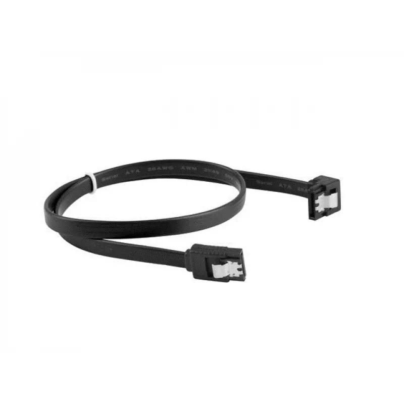 SATA III kabelis LANBERG CA-SASA-13CU-0050-BK 0,5 m, SATA 7-pin pret 7-pin, 6 Gbit/s, melns