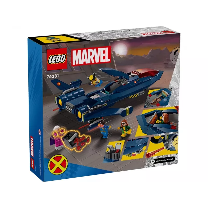 Konstrukciju rotaļlieta LEGO Marvel Super Heroes X-Jet 76281 ar 5 minifigūrām