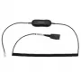 Jabra GN1218 AC 2m spirālvads, kabelis, melns