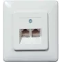 Modular Connection Box helos UAE 8/8 2-fold Flush-mounted Pearl balta