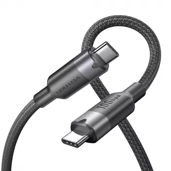 Vention USB 3.2 5A 10Gbps 1m BK USB-C uz C kabelis