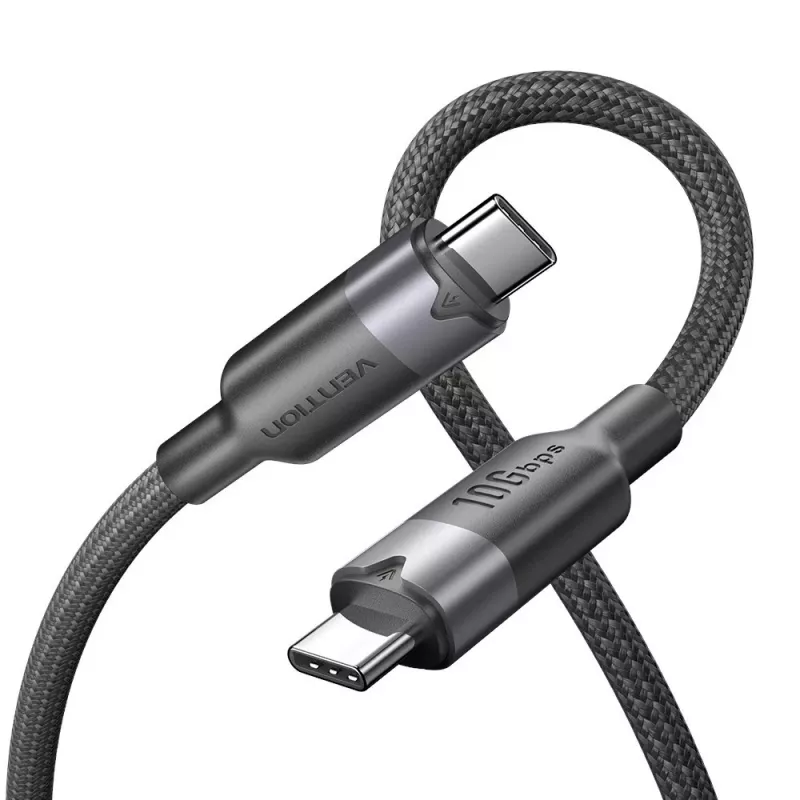 Vention USB 3.2 5A 10Gbps 1m BK USB-C uz C kabelis
