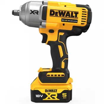 Trieciena uzgriežņatslēga DeWALT DCF900P2T-QW 1/2 collas bezsuku 18 V, 1898 N·m, 5 Ah akumulators, 2 akumulatori, lādētājs, futrālis