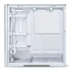 MidiTower datora korpuss Lian Li LANCOOL 207 — balts, caurspīdīgs panelis, atbalsta ATX/MicroATX/MiniITX, bez barošanas bloka