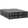 ICY DOCK - ToughArmor MB720MK-B V3 - 4x PCIe 4.0 M.2 NVMe uz 4x OCuLink 1x 5,25 collu nodalījuma mobilajā statīvā, metāla, melns, ar atslēgas slēdzeni (saderīgs ar trim režīmiem)