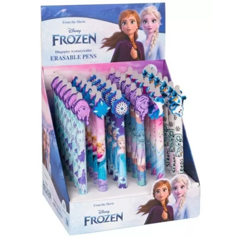 Ievelkamā dzēšamā pildspalva Cool Pack Disney Frozen 53703PTR — zila tinte, ievelkams uzgalis