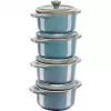 Staub Mini Cocotte Round, 4 gab. - 200 ml, antīkā tirkīza