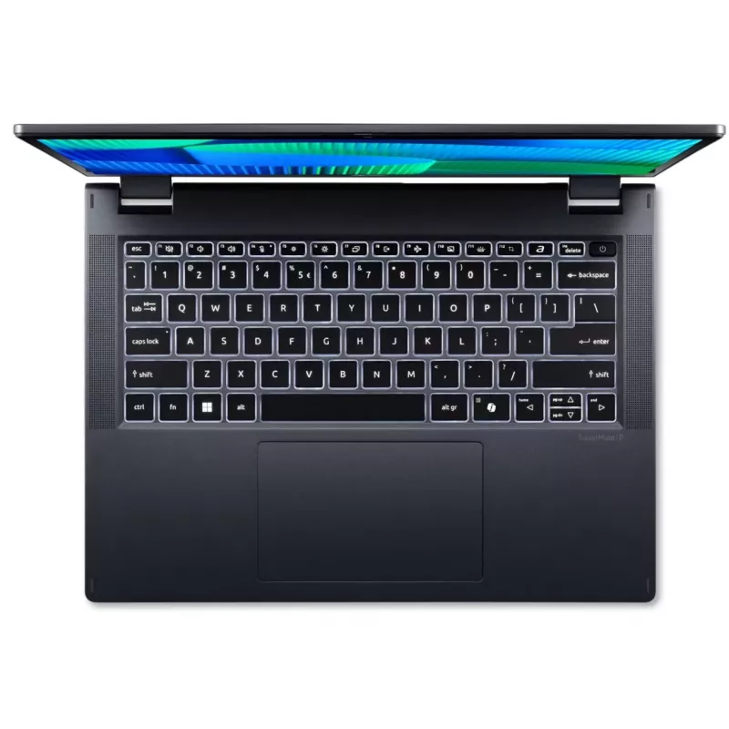 Hibrīdklēpjdators (2-in-1) Acer TravelMate TMP414RN-54-TCO-74CP — 14 collu WUXGA skārienekrāns, Intel Core Ultra 7 155U, 16 GB DDR5, 512 GB SSD, 4G, Windows 11 Pro, zils
