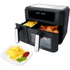 Dubultā gaisa cepeškrāsns HF 9500 DUO (melna, 2400 W, 2 grozi 6 l + 3,5 l)