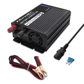 Lādētājs QOLTEC Monolith 20A 12V LiFePO4, AGM, GEL, SLA akumulatoriem