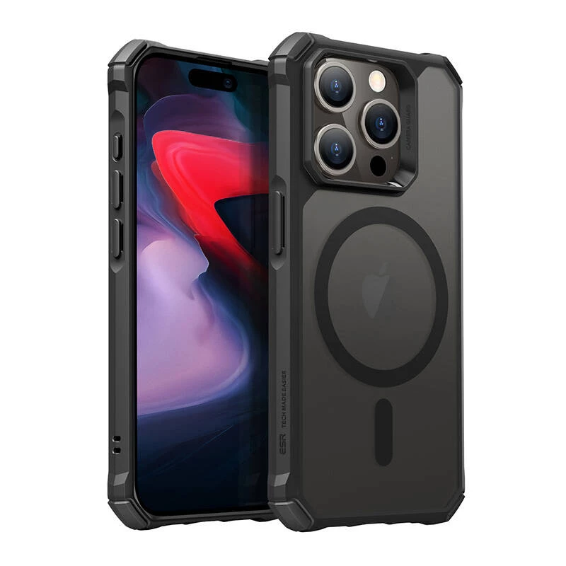 ESR Air Armor maciņš iPhone 15 Pro, Magsafe (melns)