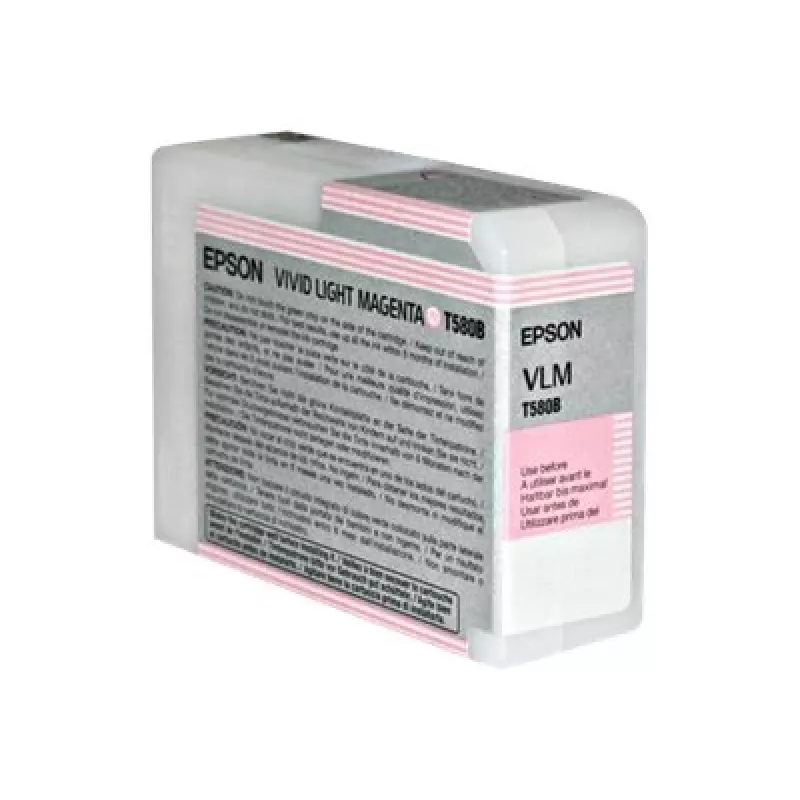 Epson Singlepack Vivid Light fuksīna T580B00, Vivid light fuksīna, pigmenta tinte, 80 ml, 1 gab.