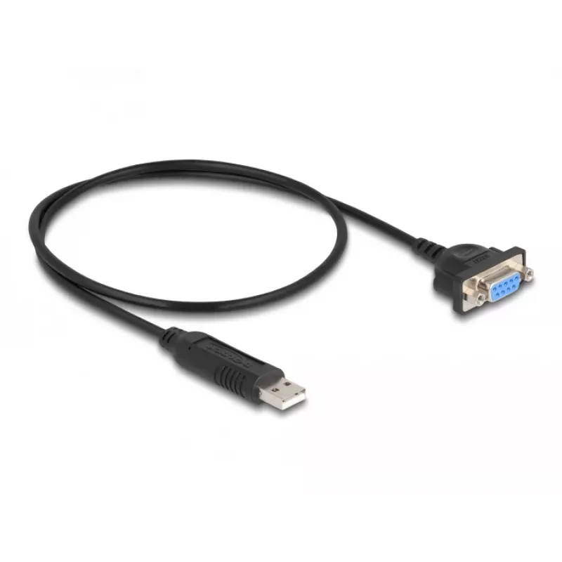 DeLOCK USB 2.0 uz seriālo RS-232 adapteris 50 cm FTDI melnā krāsā