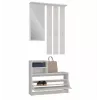 Wardrobe Shoe Cabinet top e shop VERA Cashmere GS1 — 1800×850×240 mm, veramas durvis, spogulis, 1 plaukts, 6 āķi