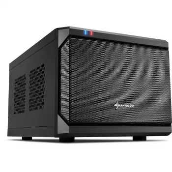 Sharkoon QB One Melns - Midi/Minitower ITX, Mini-ITX 3,5 - PC-/Server barošanas bloka dzesētājs - USB, USB 2.0, USB 3.0