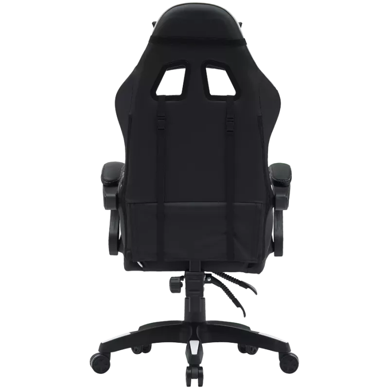 Spēļu krēsls CANYON Core SGCH2 — melns/baltss, ergonomisks dizains, regulējams augstums