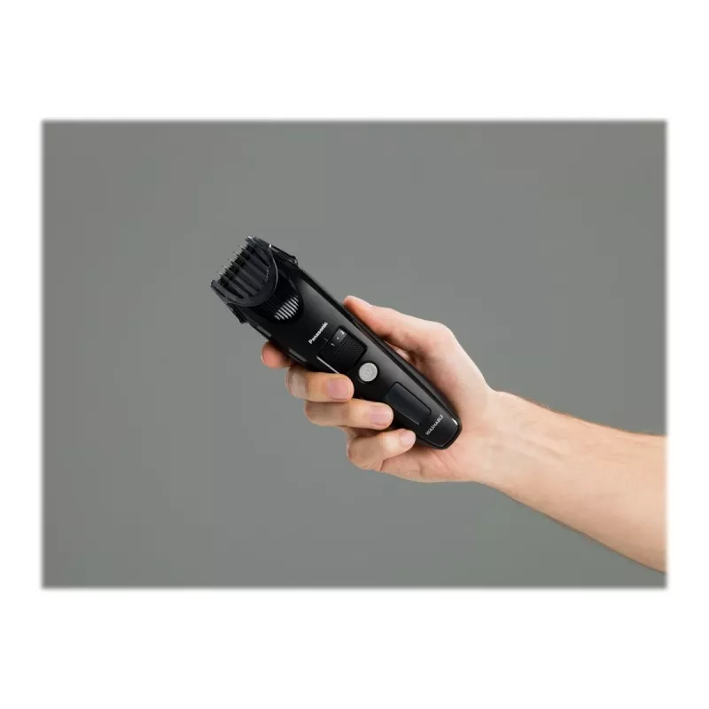 Bārdas trimmeris Panasonic ER-SB40-K803 — 0,5–10 mm, 19 soļi, litija jonu, bezvadu/maiņstrāvas, melns