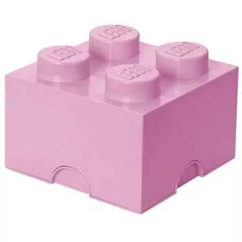 LEGO Storage Brick Room Copenhagen 4, rozā — LEGO uzglabāšanas ķieģelis 40031738, sakraujams konteiners rotaļlietām un tekstilijām