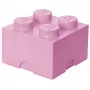 LEGO Storage Brick Room Copenhagen 4, rozā — LEGO uzglabāšanas ķieģelis 40031738, sakraujams konteiners rotaļlietām un tekstilijām