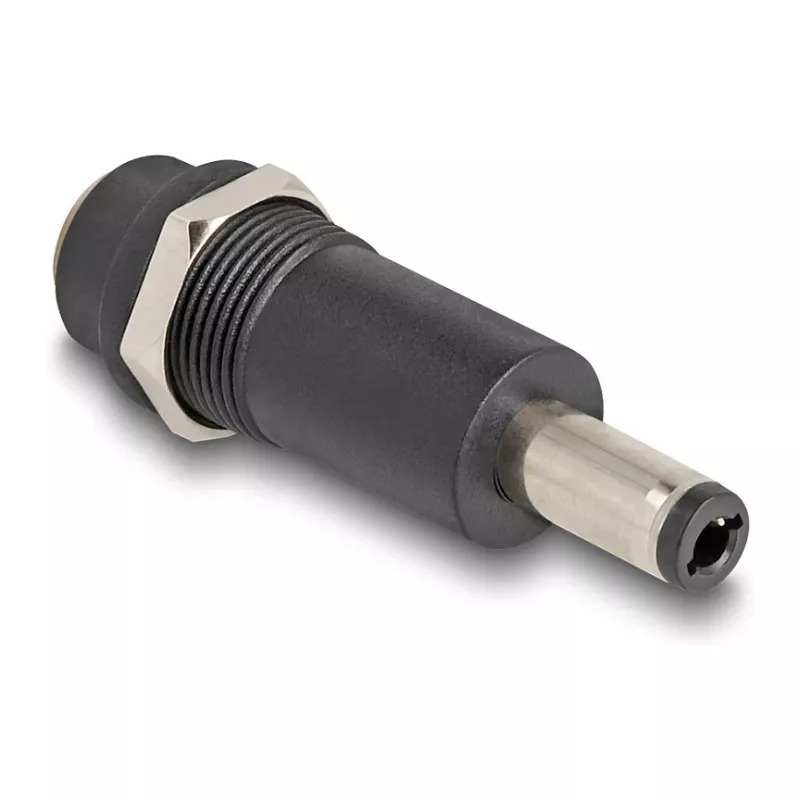 Adapter DELOCK DC 5.5 x 2.1 mm (female) to DC 5.5 x 2.5 mm (male), melns