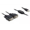 Seriālais kabelis DeLOCK 2x RS232/USB 2.0 melns 61886