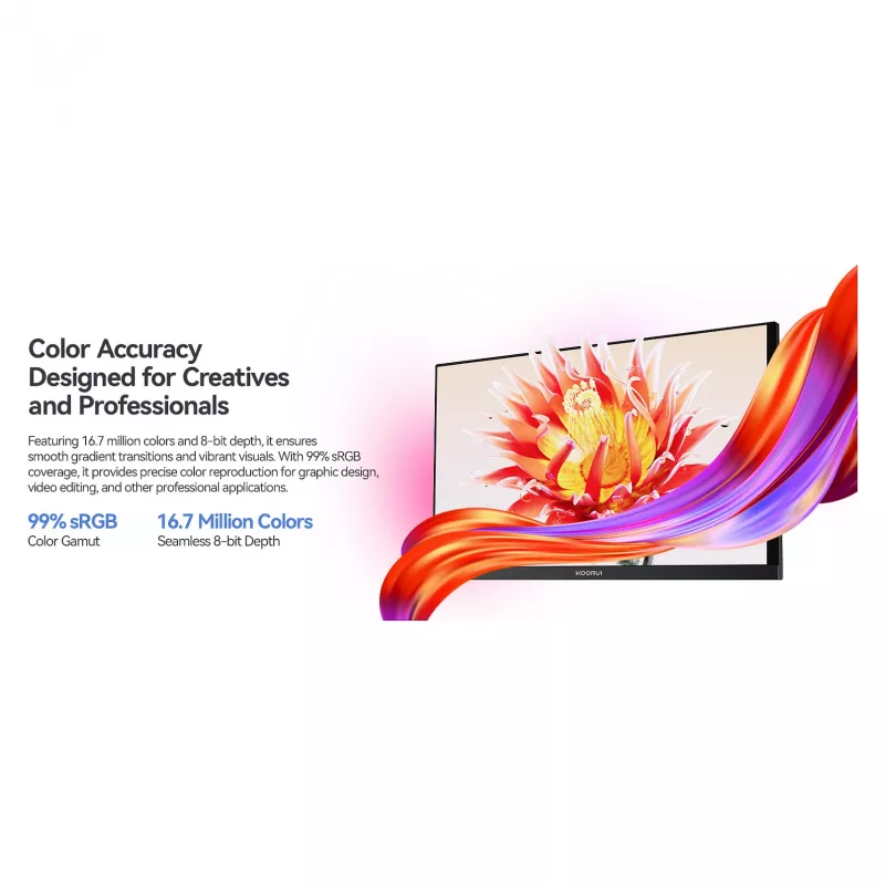 Datora monitors Koorui E2711K 27 collas (68,6 cm) Full HD 1920x1080, 5 ms, 178° skata leņķi, VESA, melns