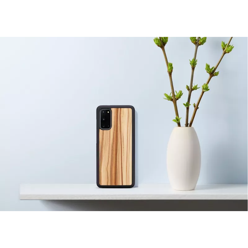 Telefona maciņš Man and Wood Galaxy S20 kapučīno melns — aizsargājošs viedtālruņa vāciņš Samsung Galaxy S20