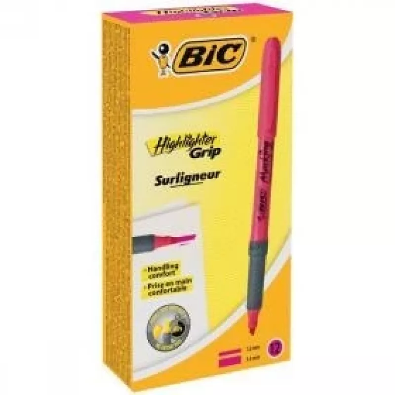 BIC Highlighter FLEX rozā, kaste 12 gab. 494879