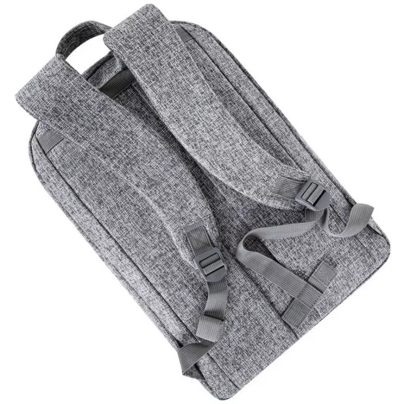 RIVACASE Anvik 15.6 inch klēpjdatora mugursoma, 15 L, pelēka, ūdensnecaurlaidīgs audums, kabatas 10.5 inch planšetei, viedtālrunim, dokumentiem, aksesuāriem, pudelei