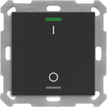 MDT BE-TAL55T106.B1 KNX spiedpoga Light 55 1f RGBW temperatūras sensors melns matēts pārslēgšana 1 (BE-TAL55T106.B1)