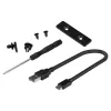 SSD korpuss SAVIO AK-84 melns M.2 diskiem, USB 10 Gbit/s (A tips / C tips), alumīnijs + ABS