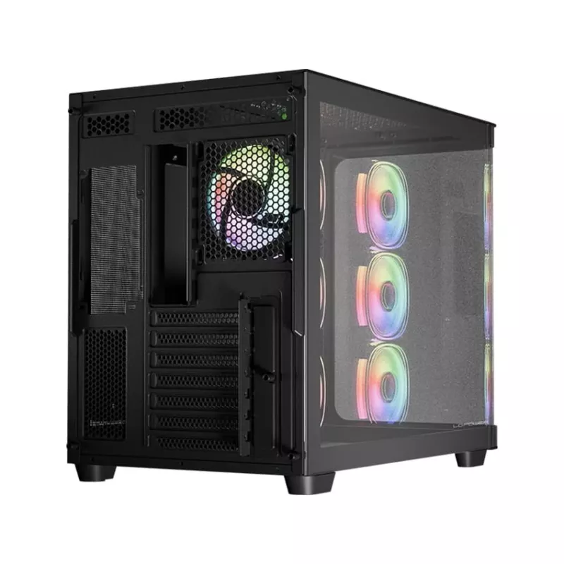 Datora korpuss LC-Power LC-8001B-ON Midi Tower, melns