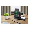 Fiksēts | MagPowerstation 3-in-1 bezvadu uzlādes statīvs ar MagSafe stiprinājumu | FIXMPOS-BK | Melns