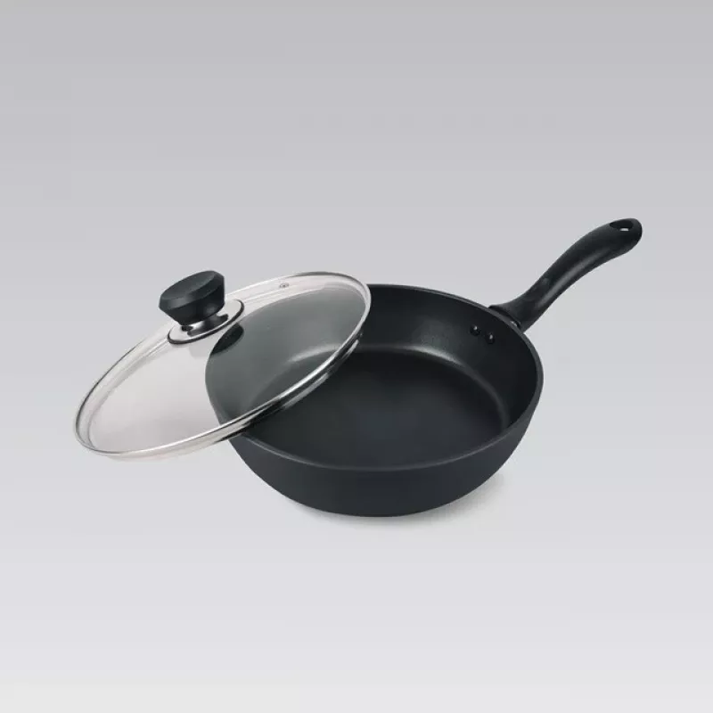 Maestro MR-1205-28 panna ar vāku, 28 cm, melna
