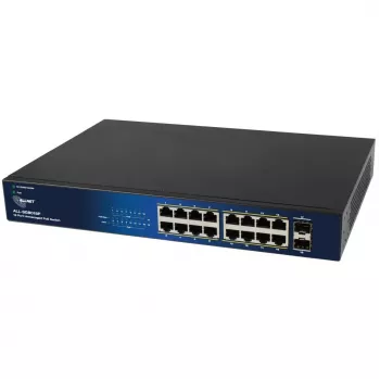 ALLNET 18-portu Gigabit PoE slēdzis ALL-SG8018P — 16 PoE porti + 2 augšupsaites, Gigabit Ethernet