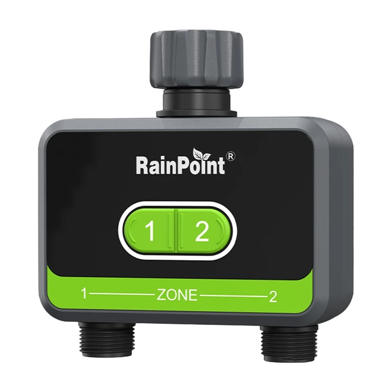 Apūdeņošanas kontrolieris RainPoint HTV210B 2 zonu ar lietotnes vadību (modelis HTV210B)